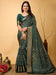 Green Green Bandhani Dola Silk Printed Saree