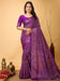 Purple Purple Bandhani Dola Silk Printed Saree