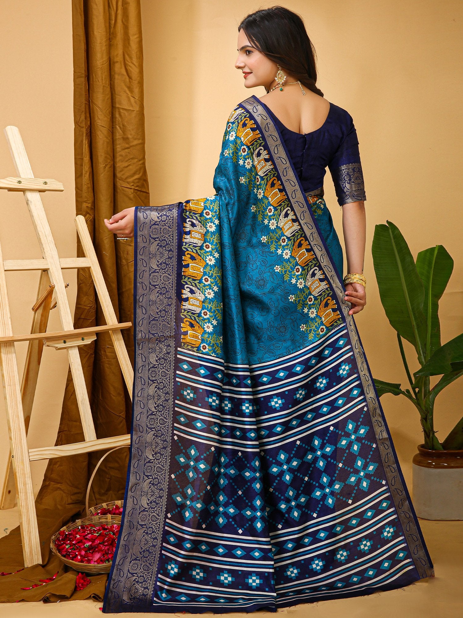 partywear designer saree for festive occasions