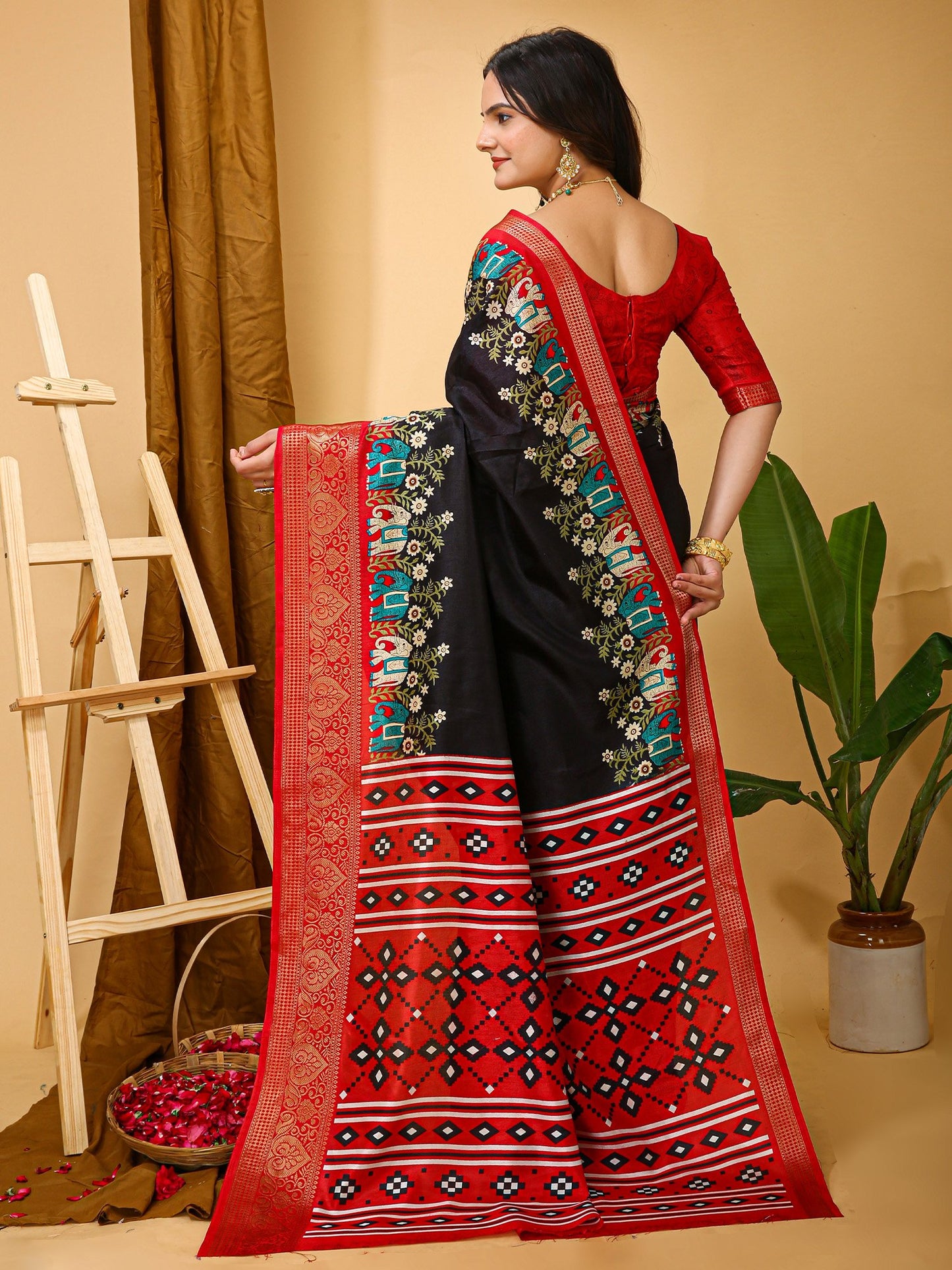 partywear designer saree for festive occasions