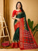 Green Green Sungudi Silk Blend Printed Saree