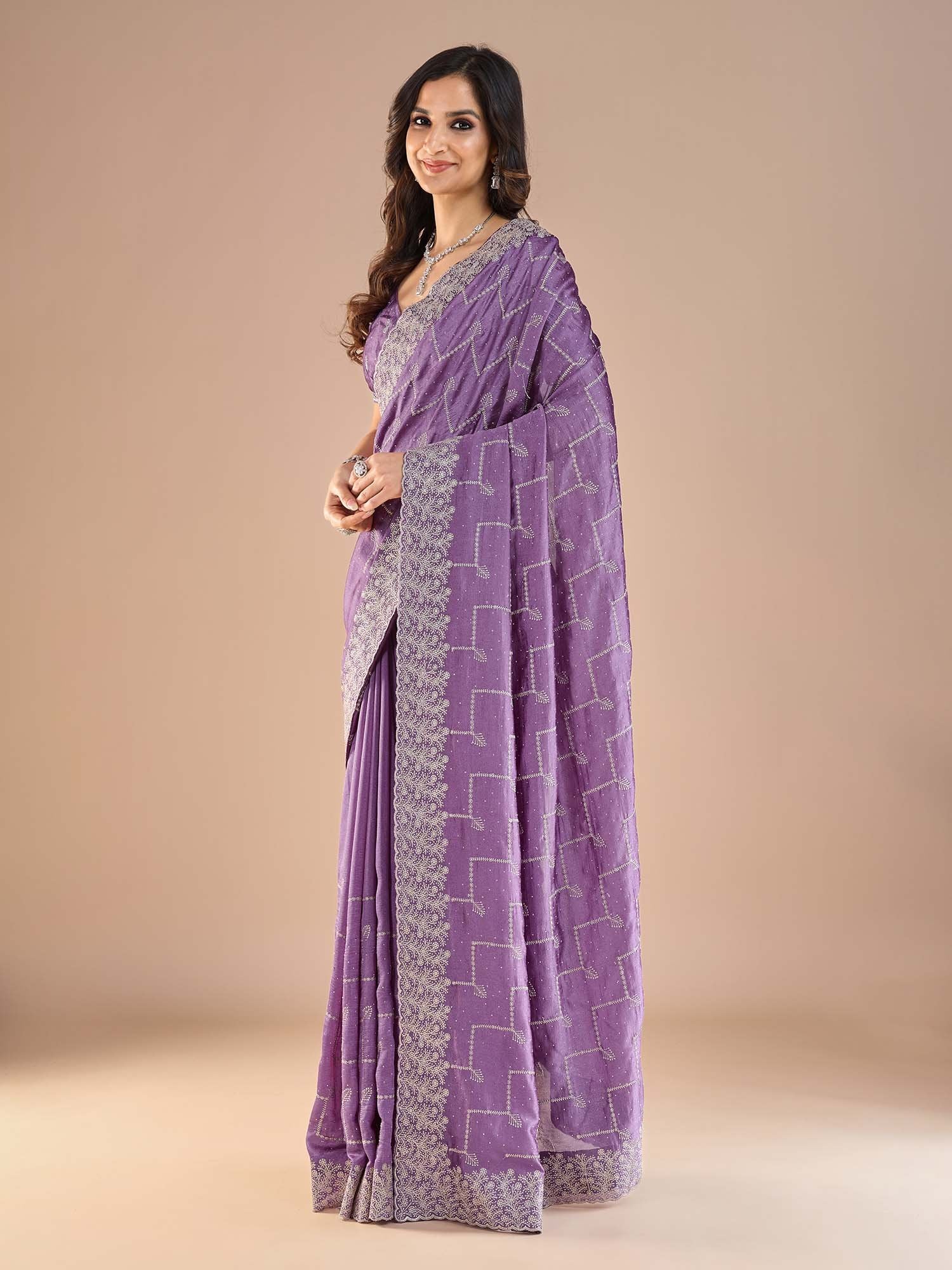partywear designer saree for festive occasions