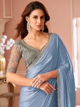 Light Party Wear Chiffon Embellished Saree - The Dori Store