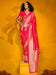 Pink Pink Banarasi Silk Blend Woven Saree
