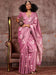 Pink Mauve Gadwal Satin Silk Woven Saree
