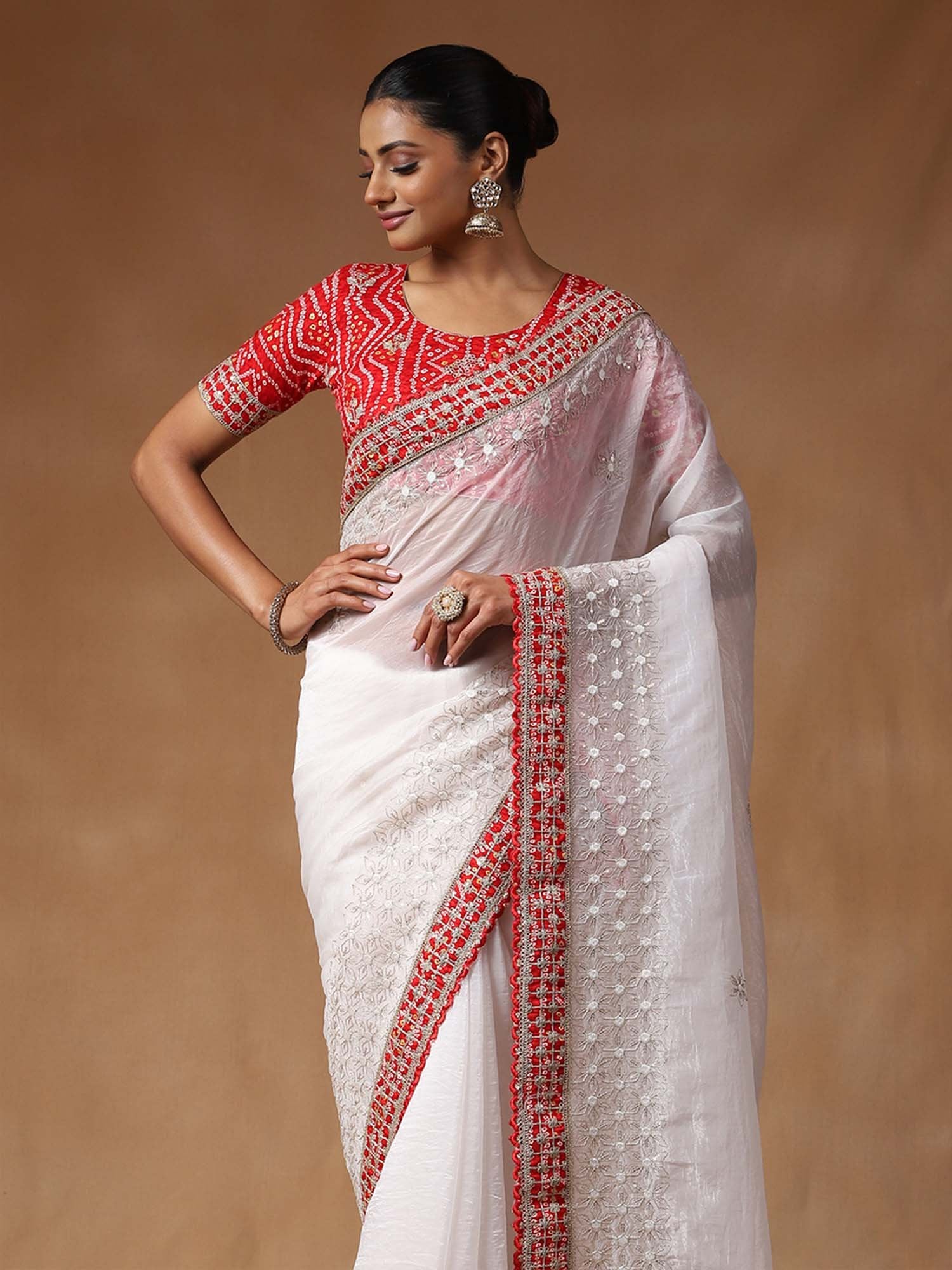 partywear designer saree for festive occasions