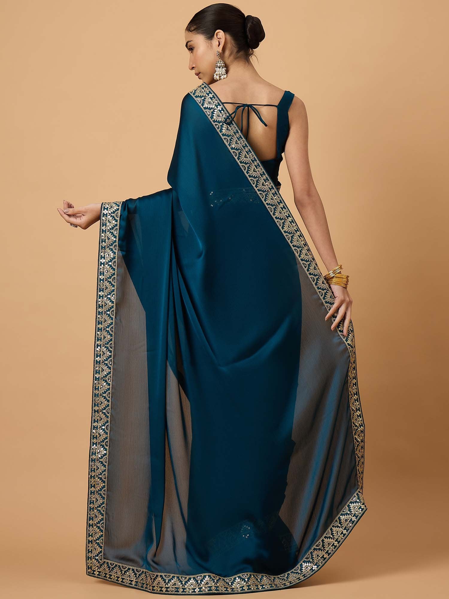 partywear designer saree for festive occasions
