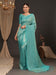 Light Blue Light Kanjeevaram Silk Blend Woven Saree