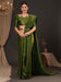 Green Green Kanjeevaram Silk Blend Woven Saree