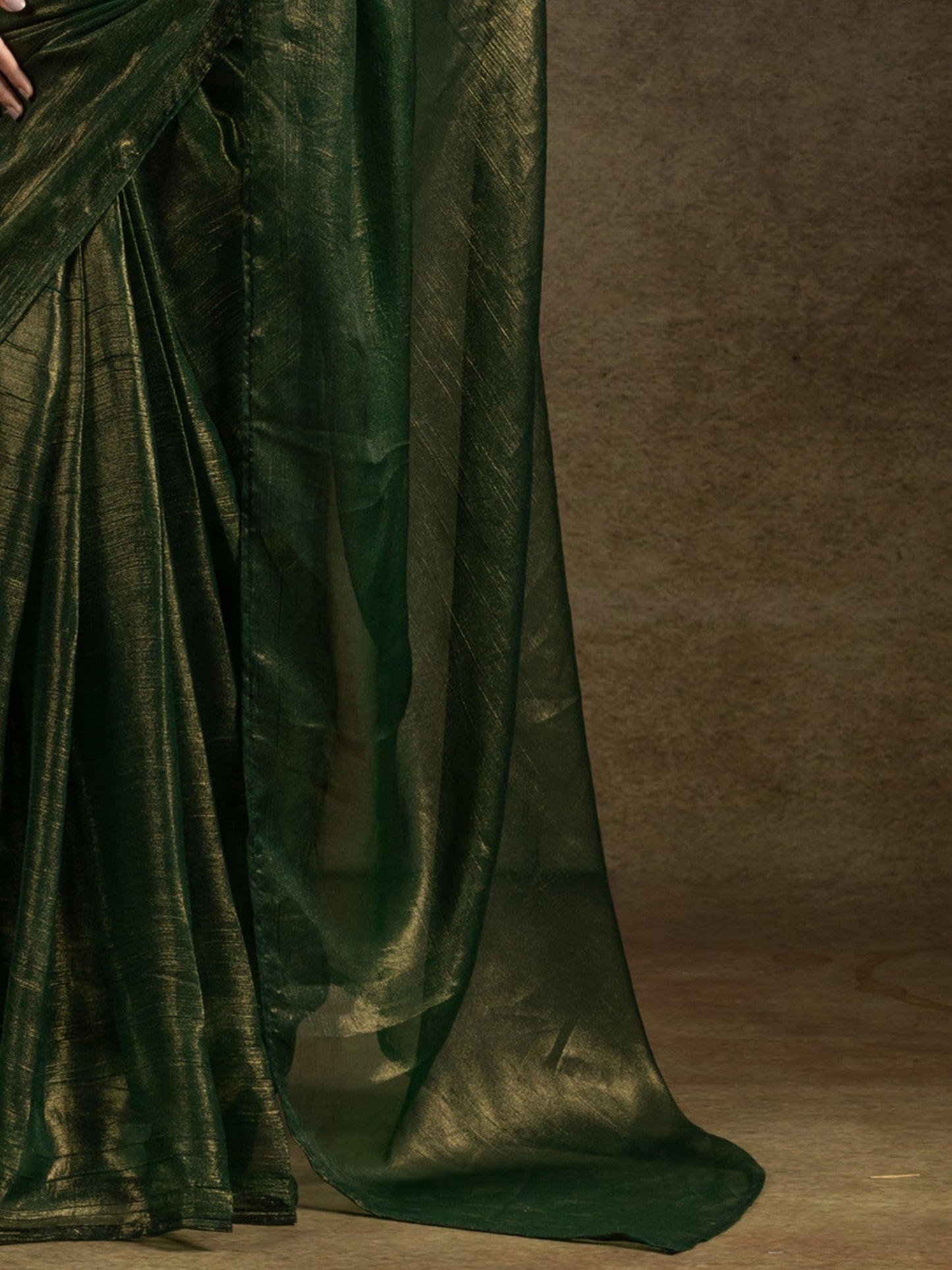 Dark Party Wear Chiffon Embellished Saree