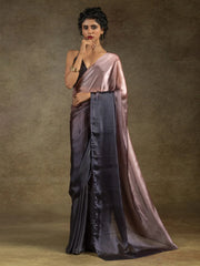 Peach Party Wear Satin Silk Ready To Wear Saree - The Dori Store