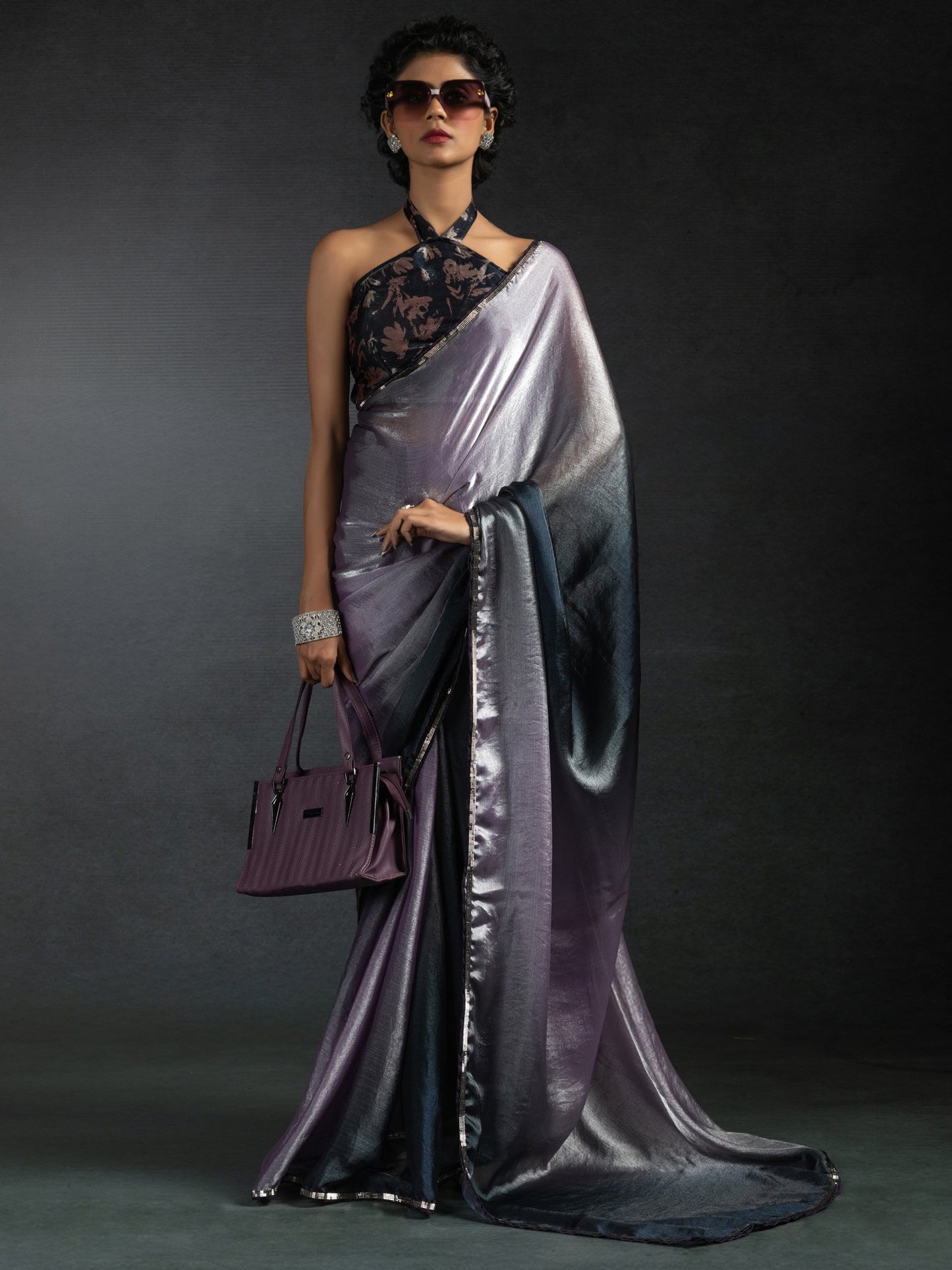 partywear designer saree for festive occasions