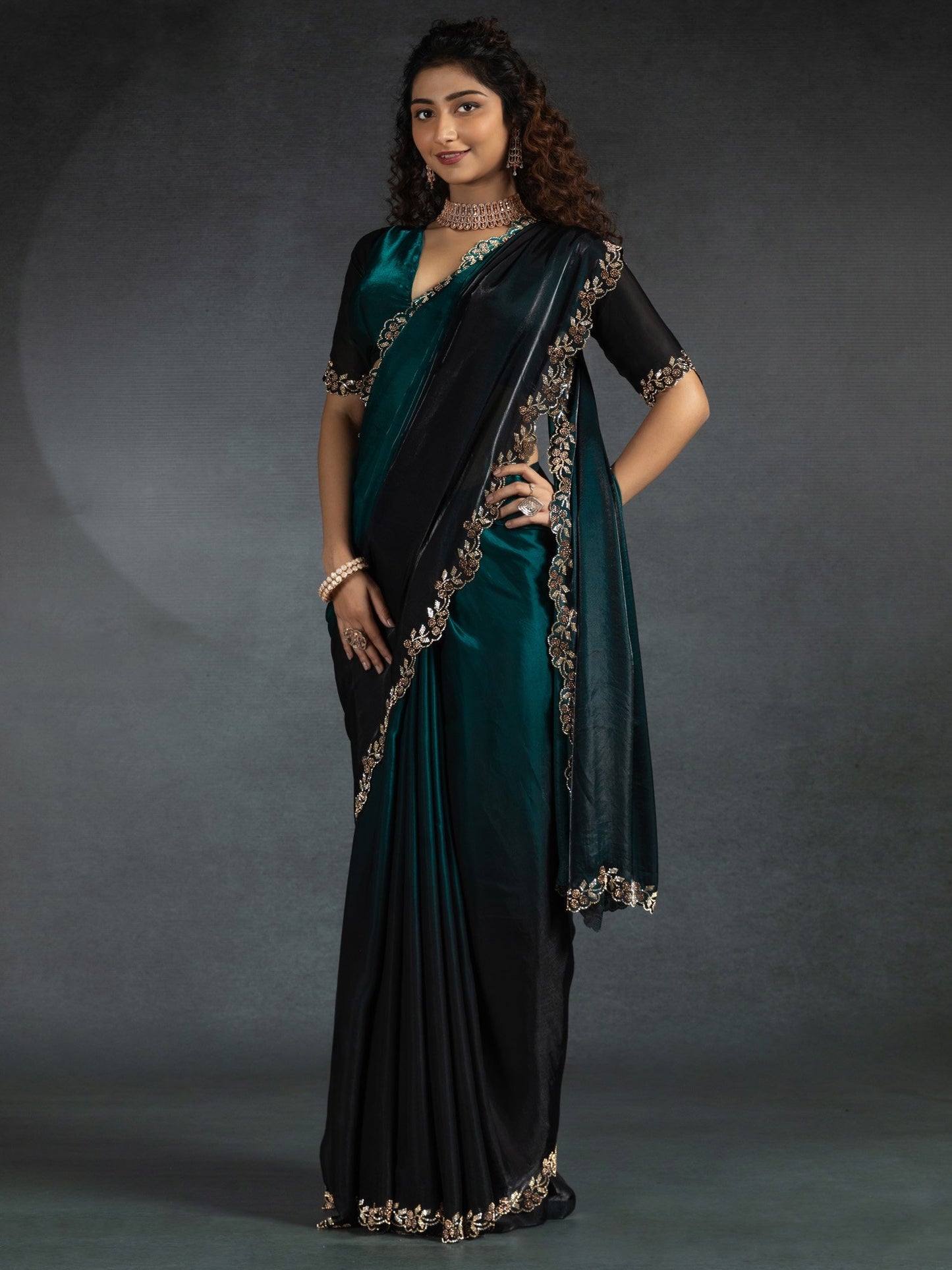 partywear designer saree for festive occasions
