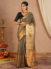 Black Sungudi Cotton Blend Woven Saree - The Dori Store