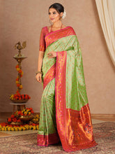 Light Paithani Soft Silk Woven Saree - The Dori Store