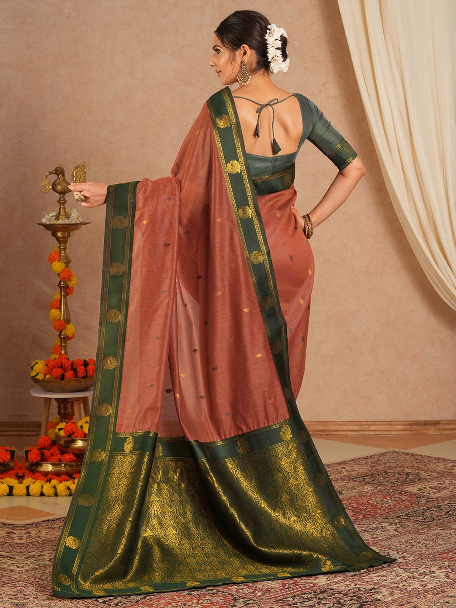 partywear designer saree for festive occasions