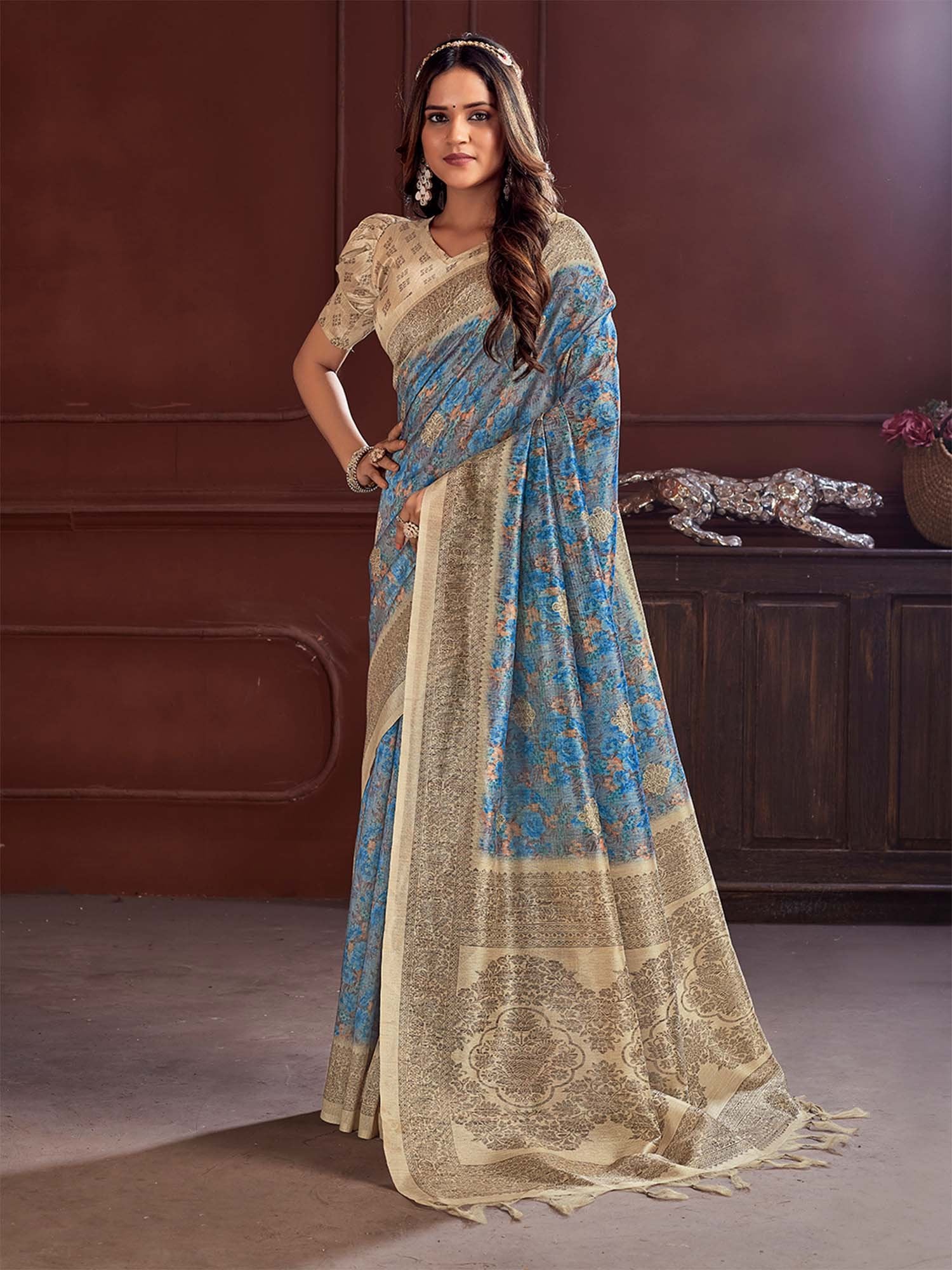 partywear designer saree for festive occasions