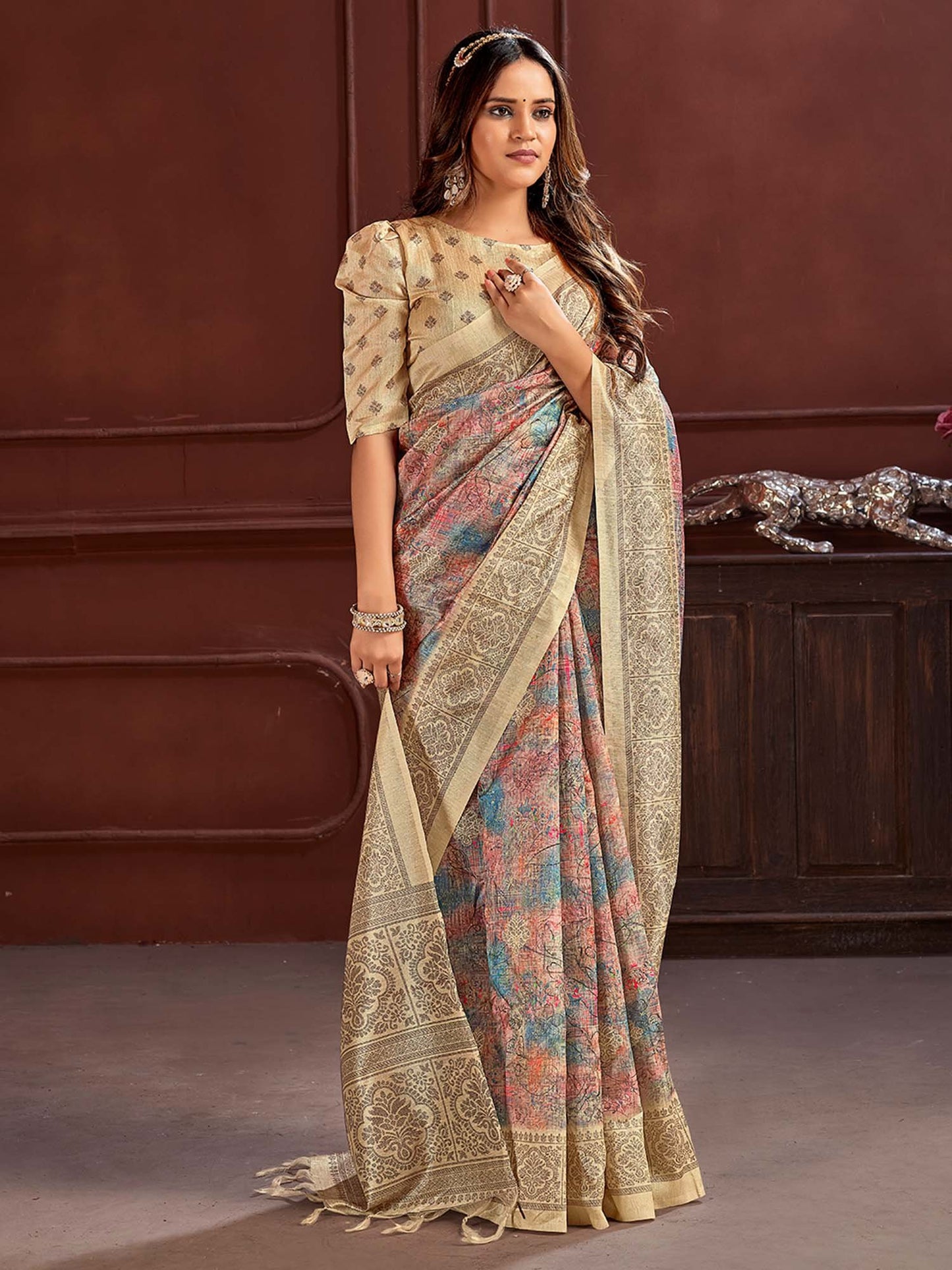 partywear designer saree for festive occasions