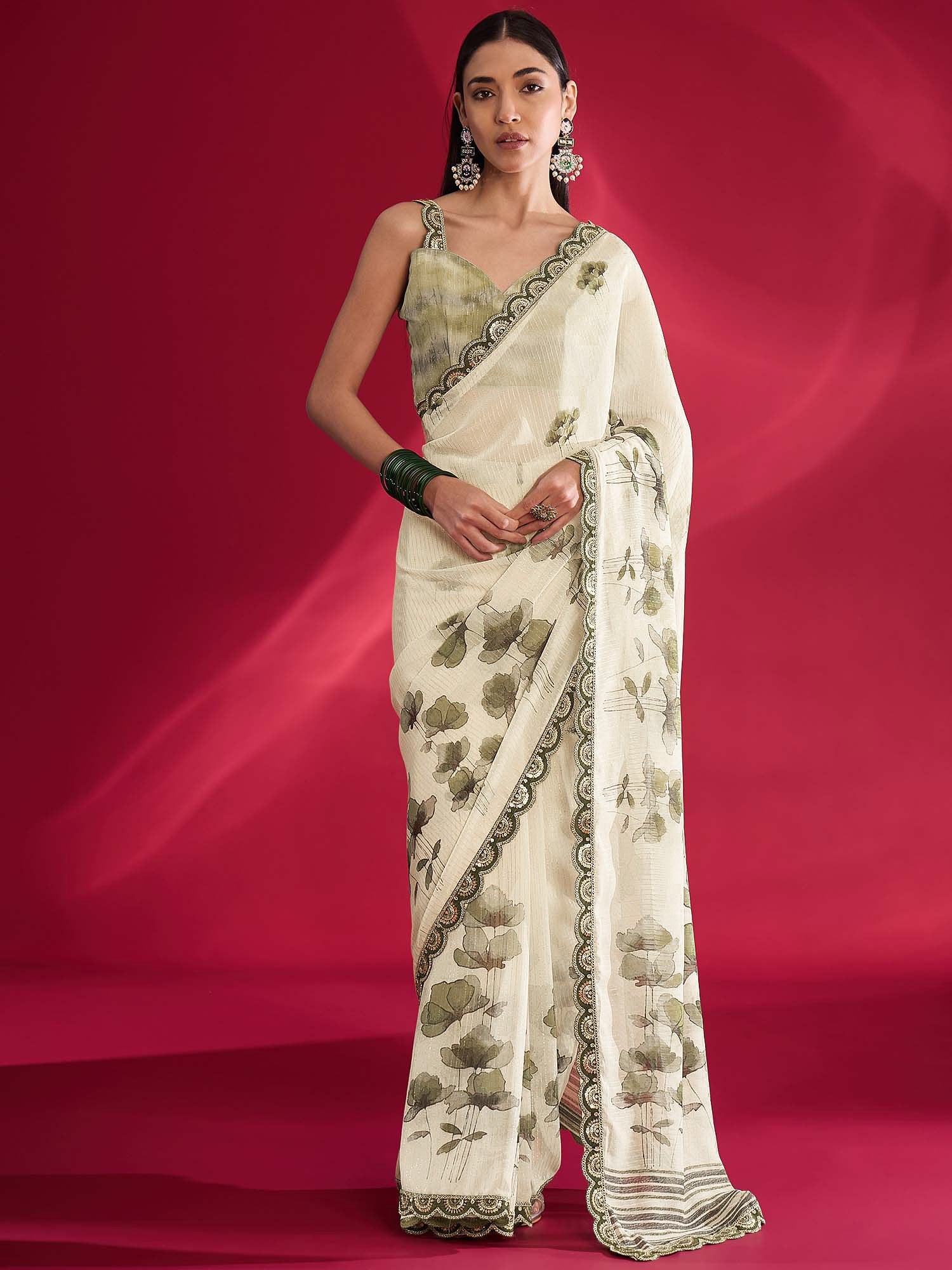 partywear designer saree for festive occasions