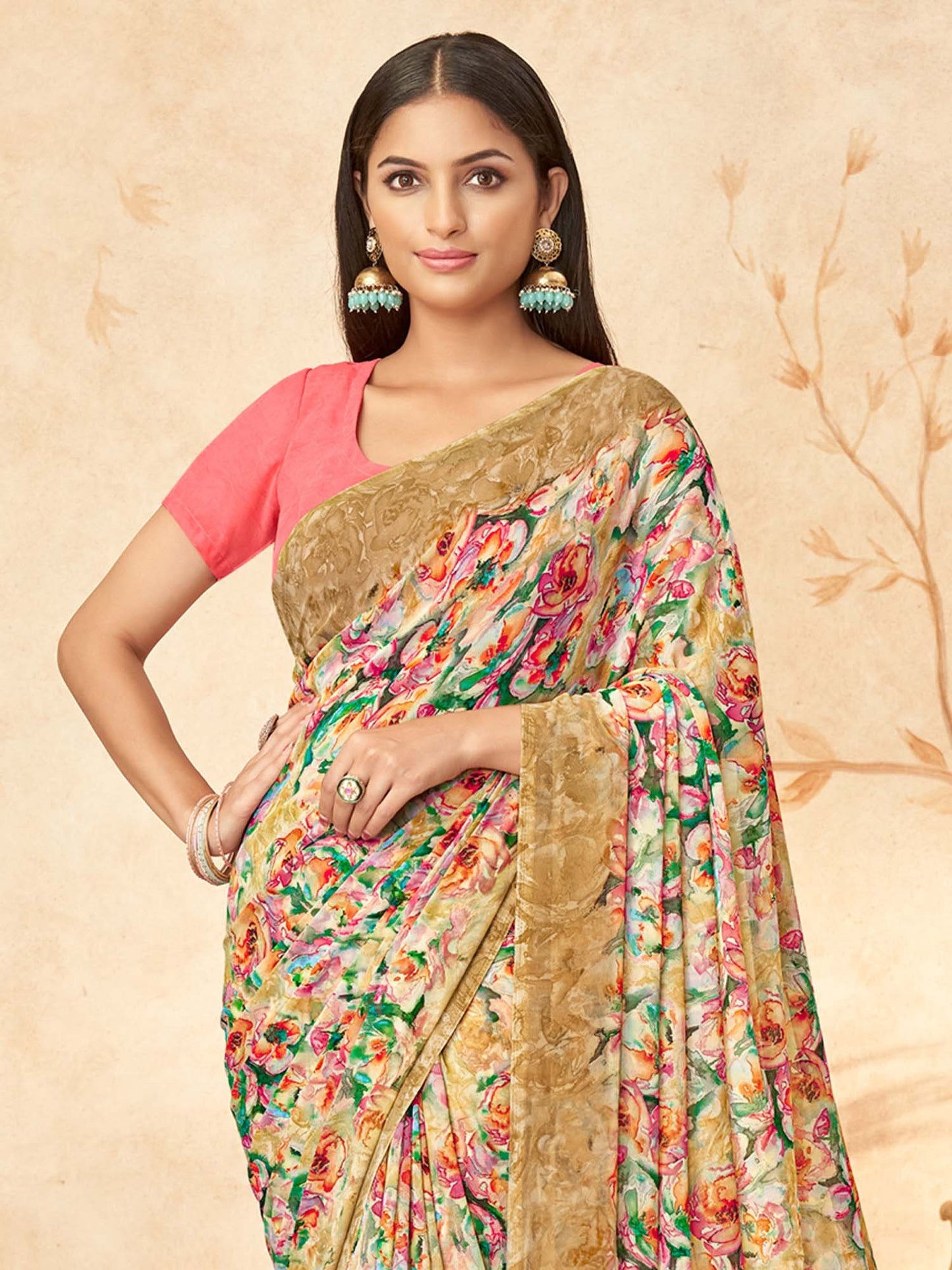 partywear designer saree for festive occasions
