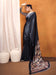 Black Black  Satin Silk Printed Saree
