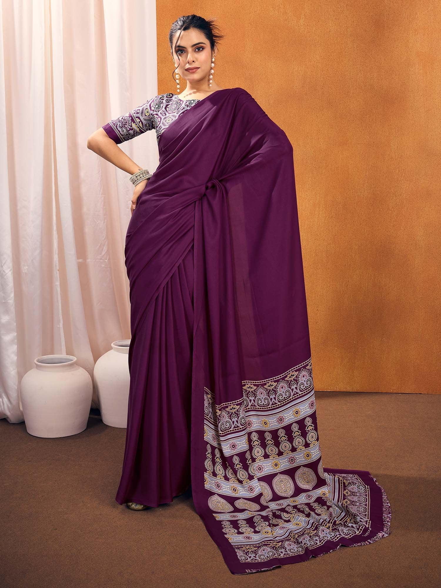 partywear designer saree for festive occasions