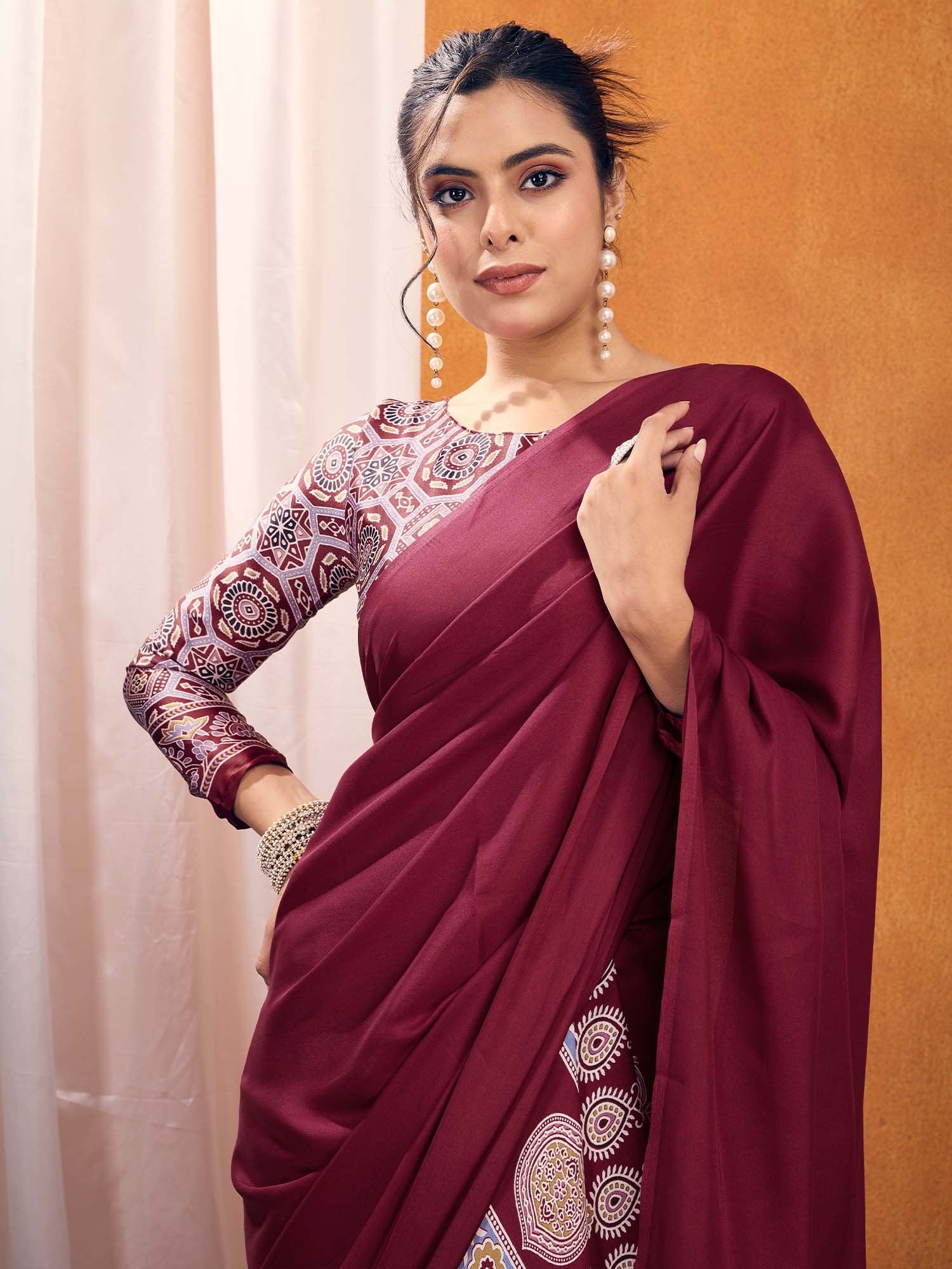 partywear designer saree for festive occasions