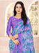 Lavender Lavendar Bagru Chiffon Printed Saree
