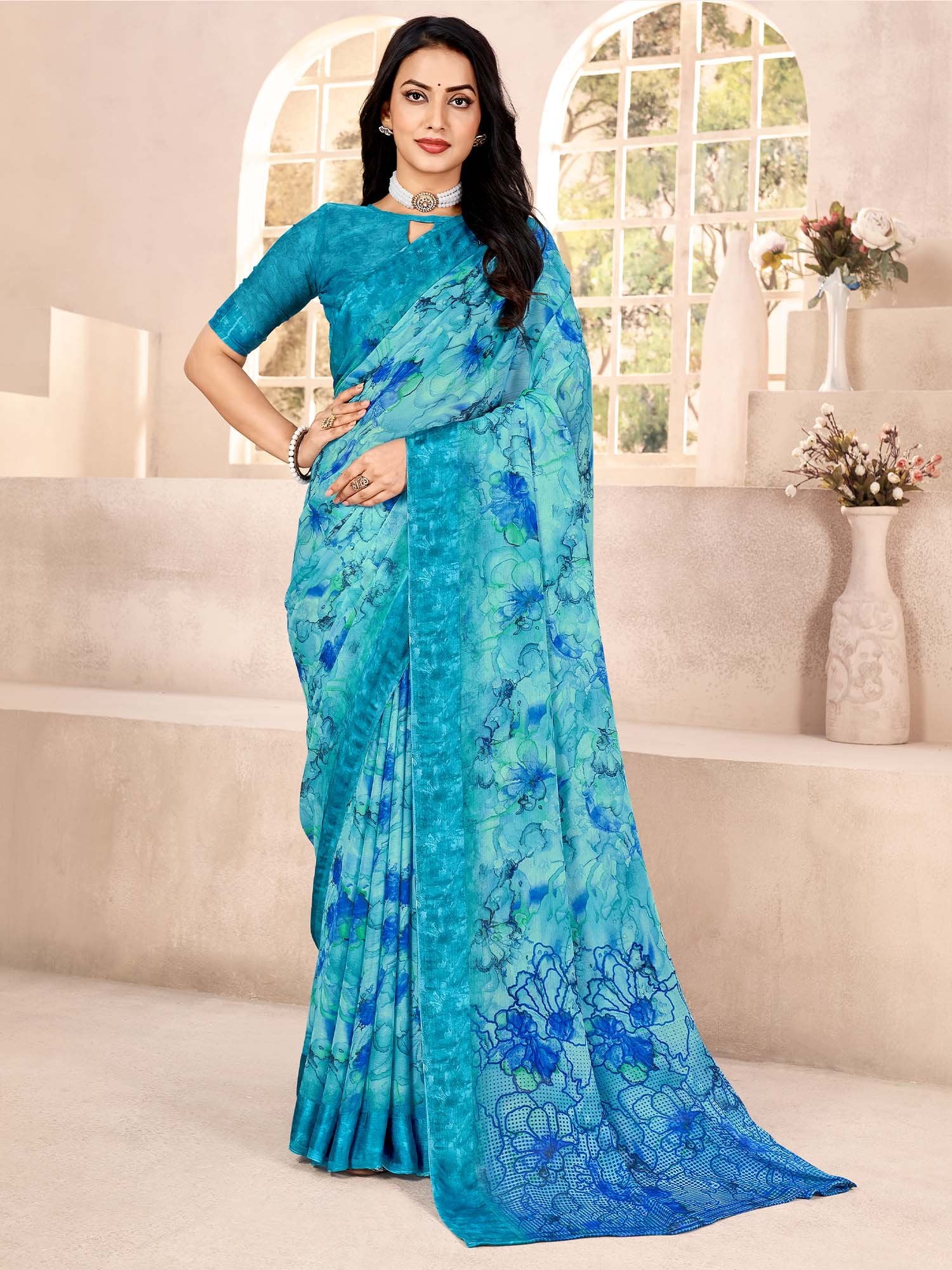 partywear designer saree for festive occasions