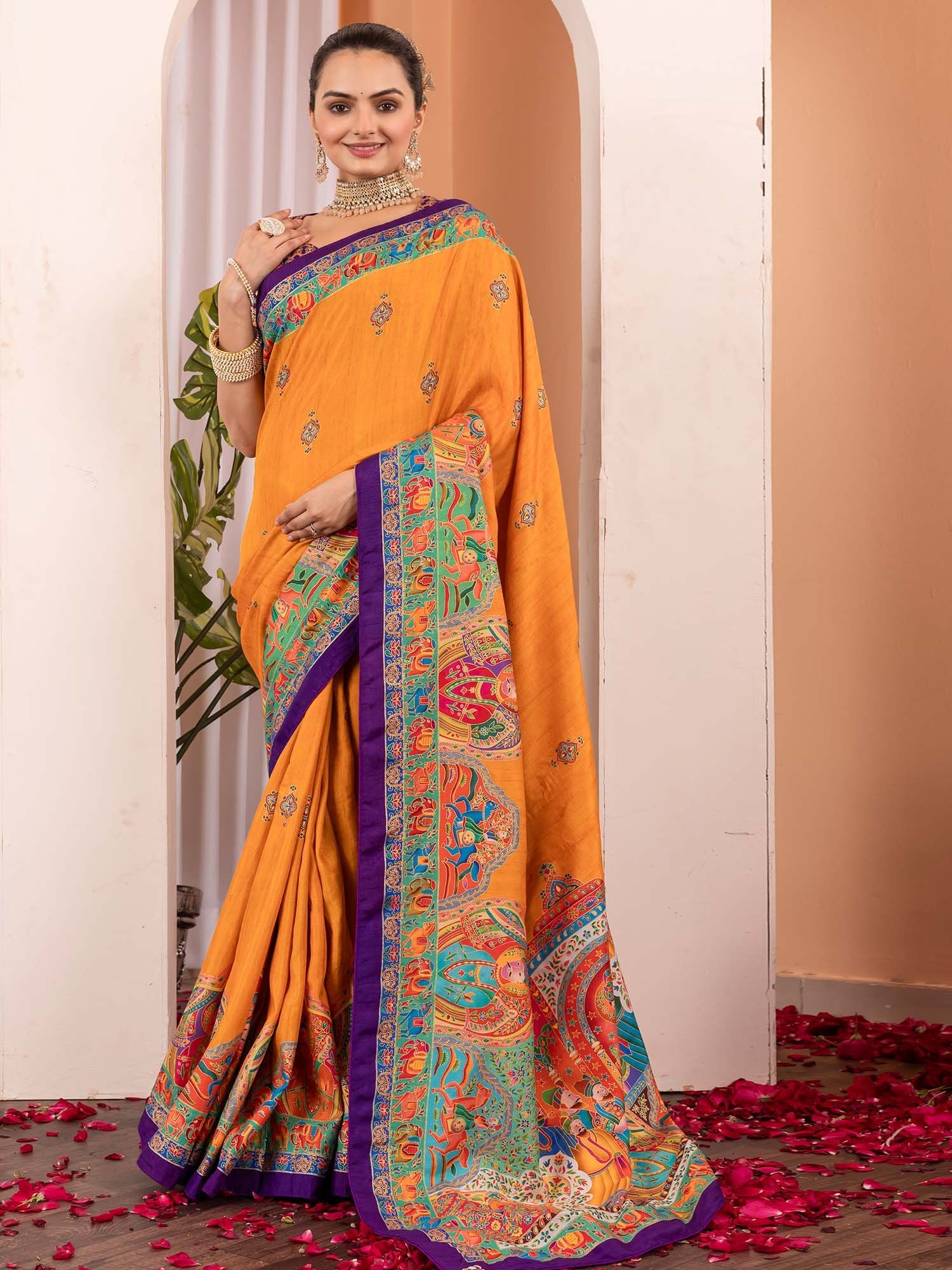 partywear designer saree for festive occasions