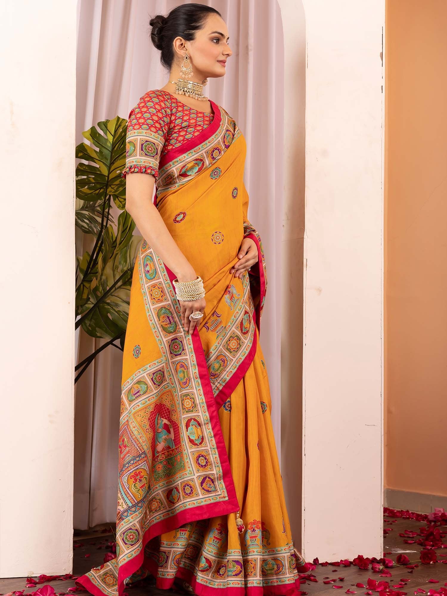partywear designer saree for festive occasions
