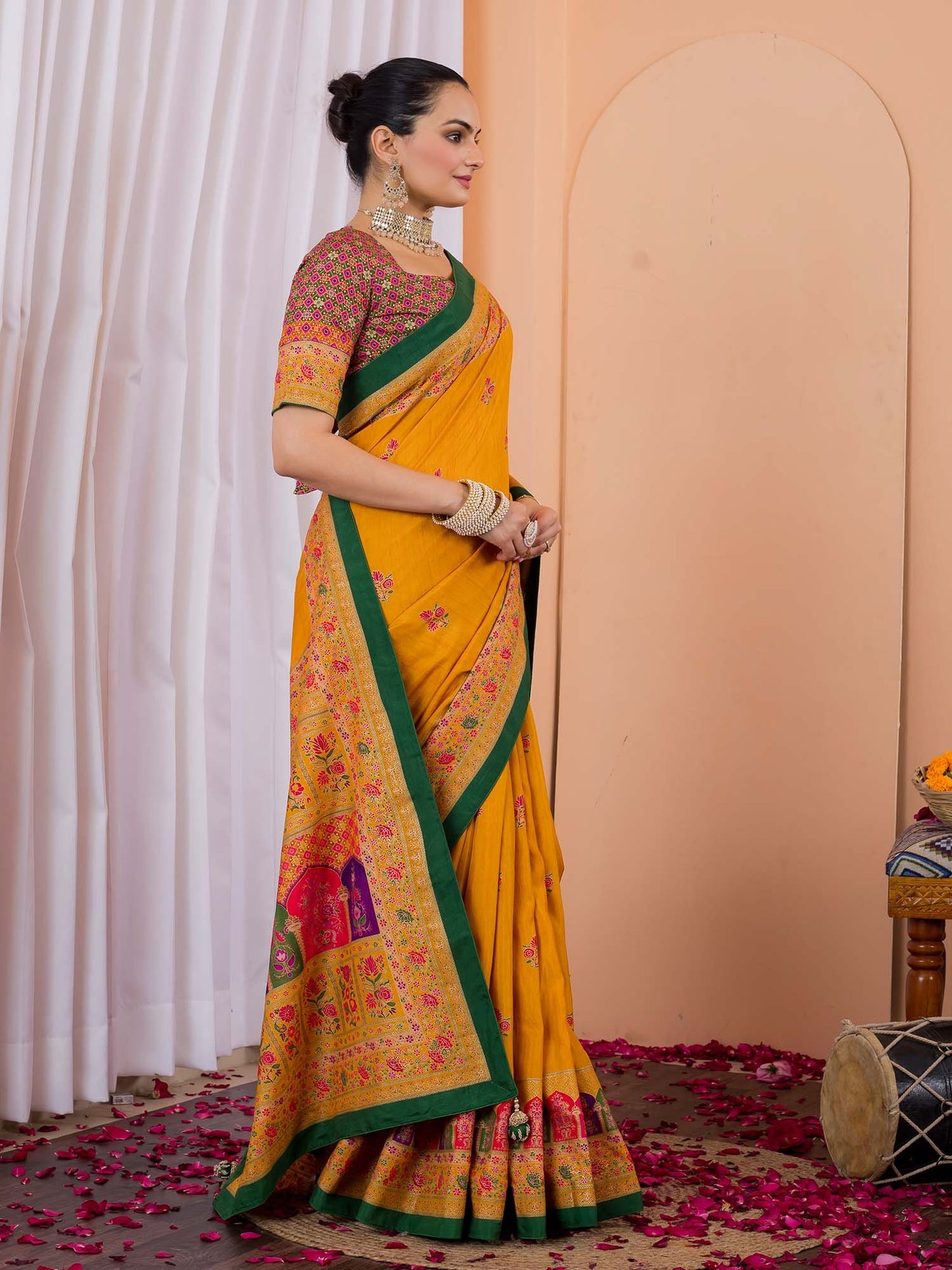 partywear designer saree for festive occasions