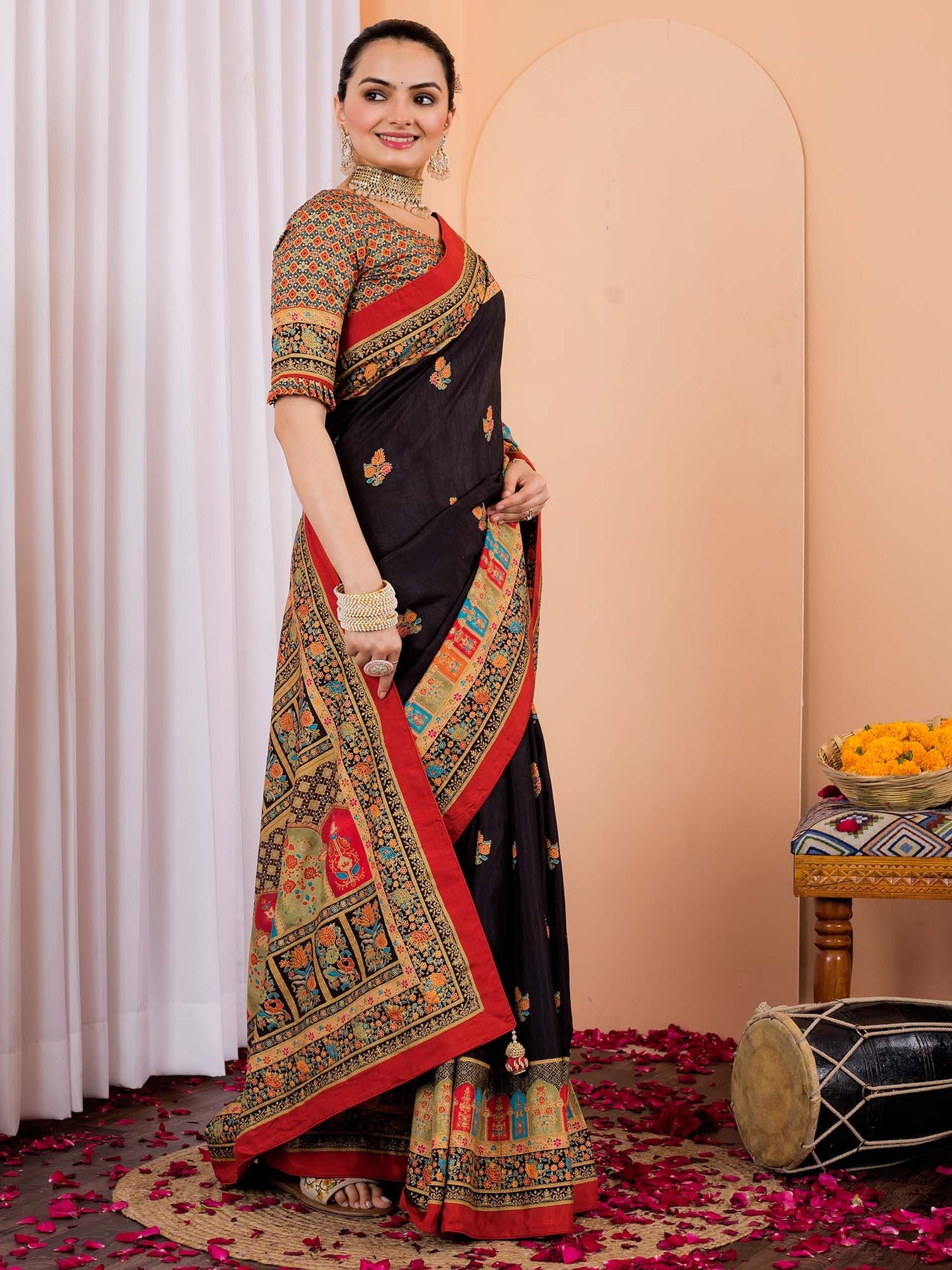 partywear designer saree for festive occasions