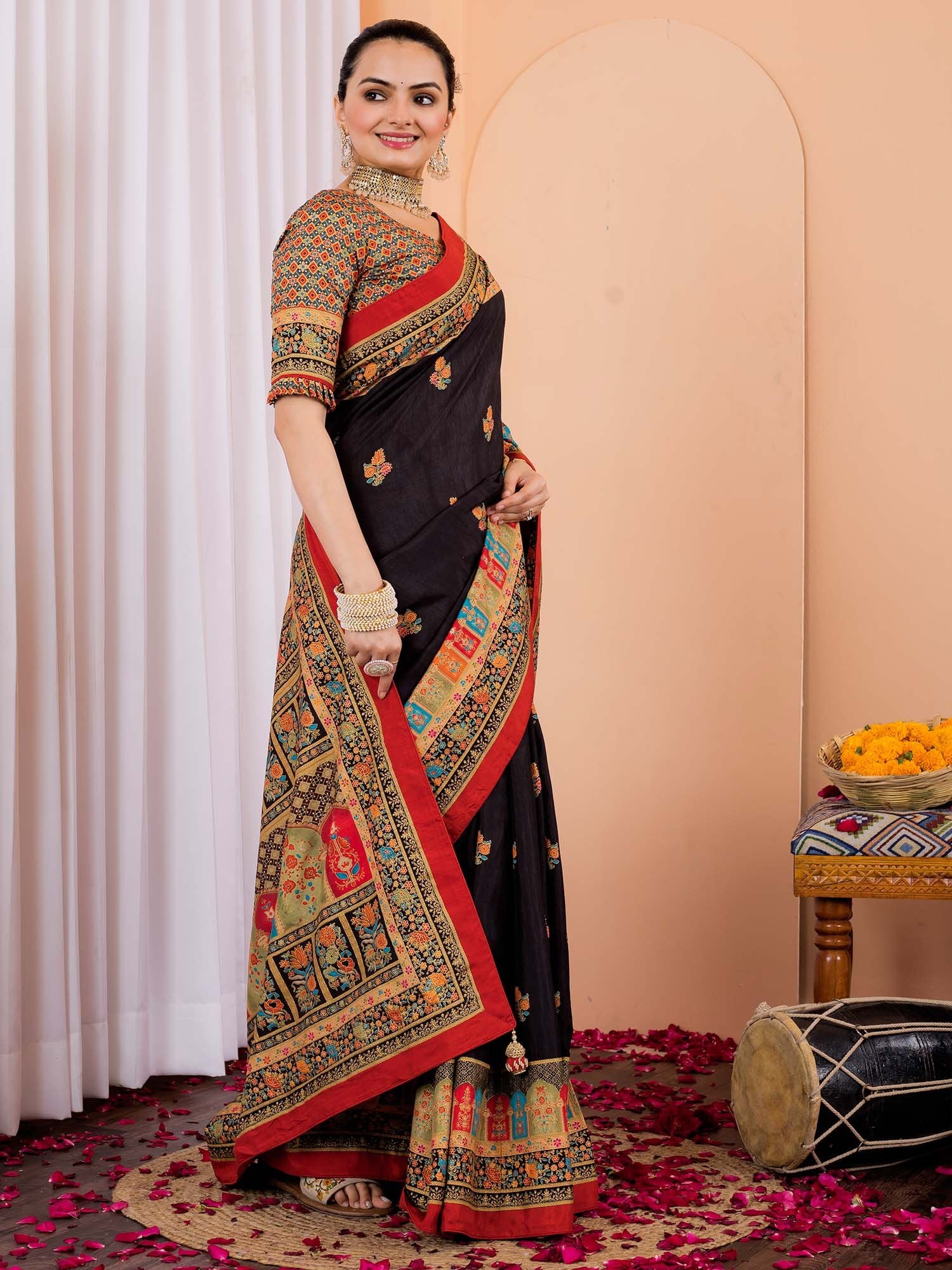 partywear designer saree for festive occasions