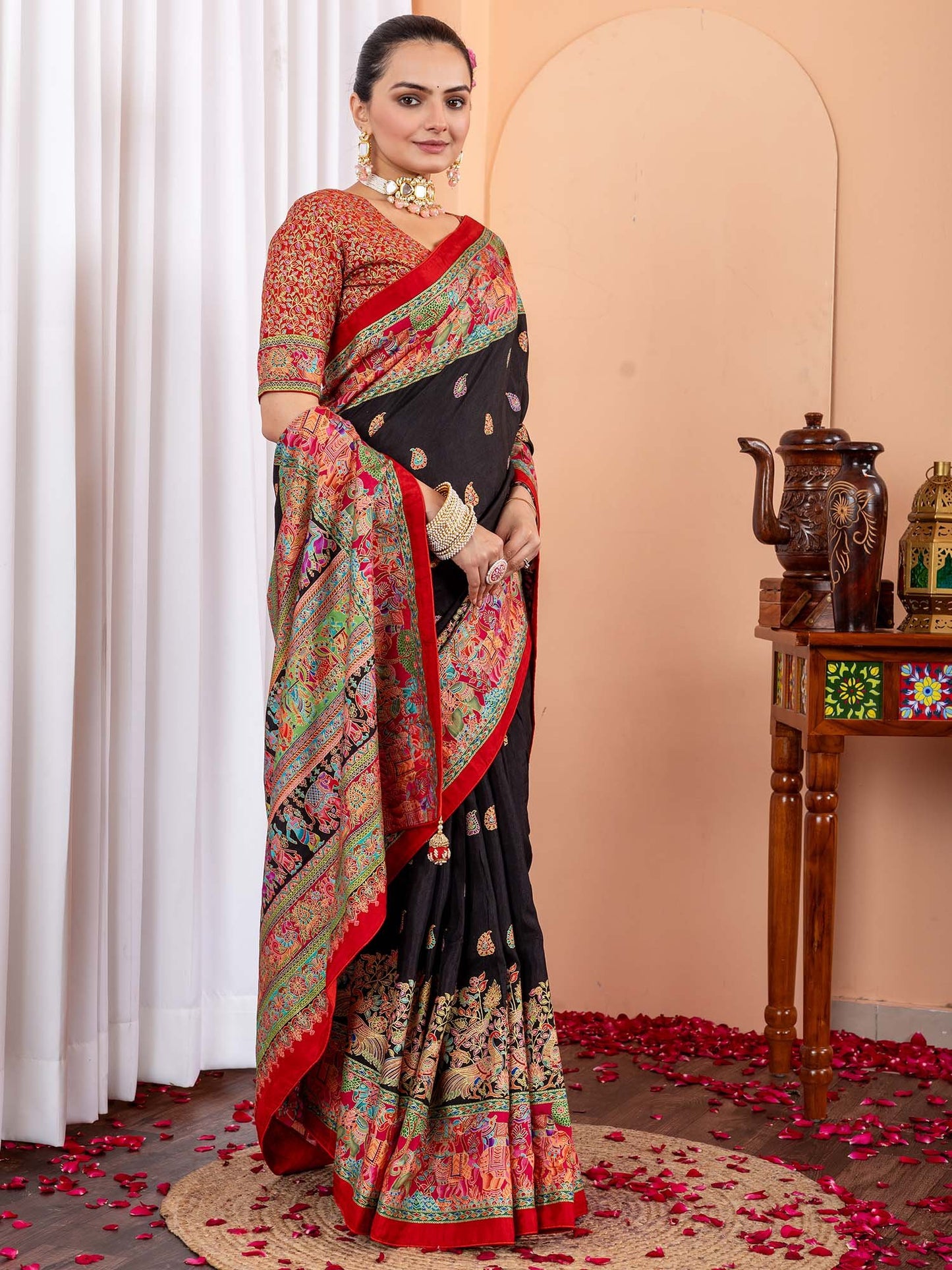 partywear designer saree for festive occasions