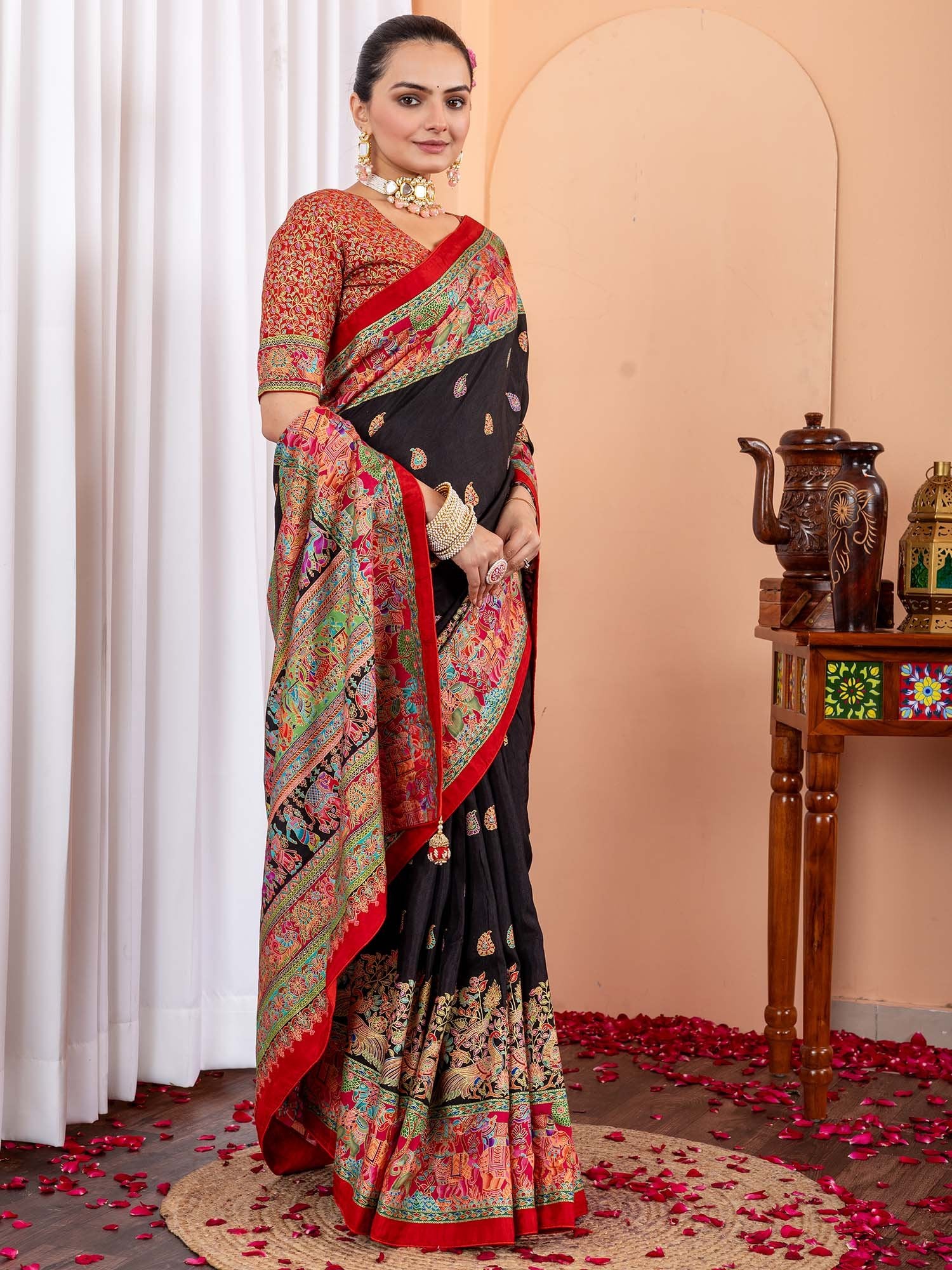 partywear designer saree for festive occasions