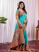 Light Tussar Silk Blend Printed Saree - The Dori Store