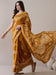 Yellow Mustard Sungudi Silk Blend Printed Saree