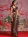 Brown Coffee Sungudi Silk Blend Printed Saree