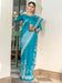 Blue Light Bagru Dola Silk Printed Saree