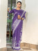 Lavender Lavendar Bagru Dola Silk Printed Saree