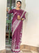 Purple Magenta Bagru Dola Silk Printed Saree