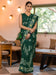 Green Green Bagru Dola Silk Printed Saree