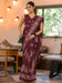 Maroon Maroon Bagru Dola Silk Printed Saree