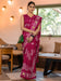 Pink Pink Bagru Dola Silk Printed Saree