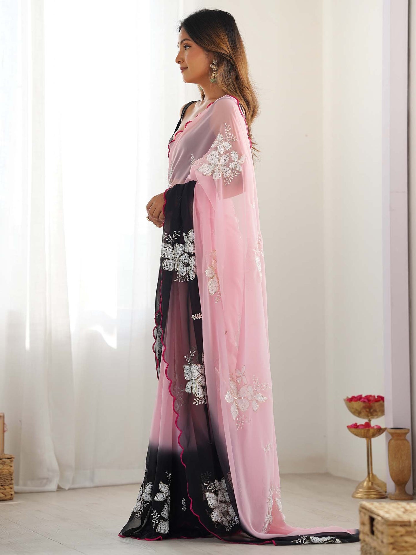 partywear designer saree for festive occasions