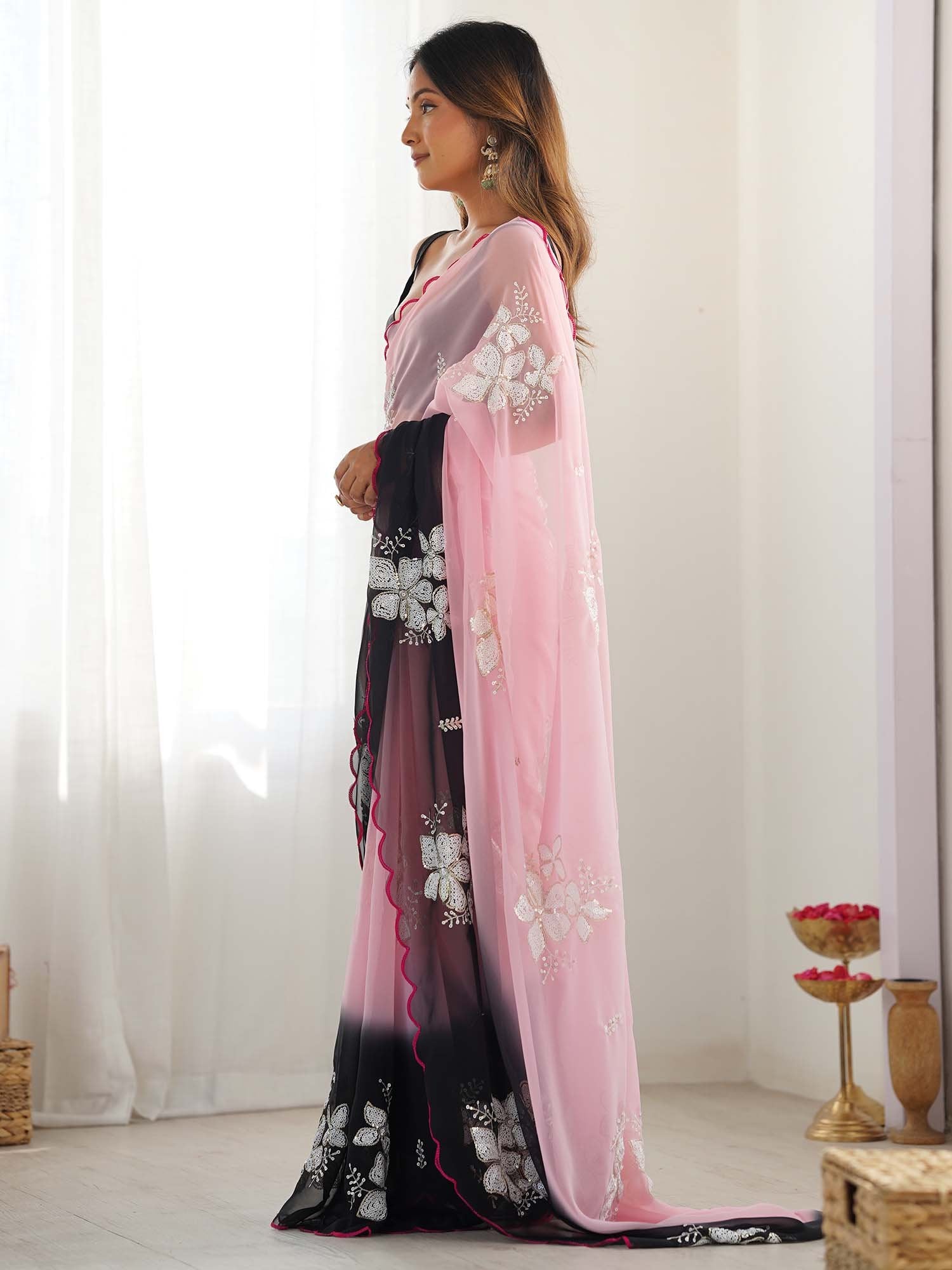 partywear designer saree for festive occasions