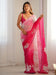 Pink Pink Party Wear Georgette Embellished Saree