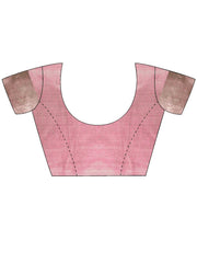 Pink Uppada Cotton Blend Woven Saree - The Dori Store