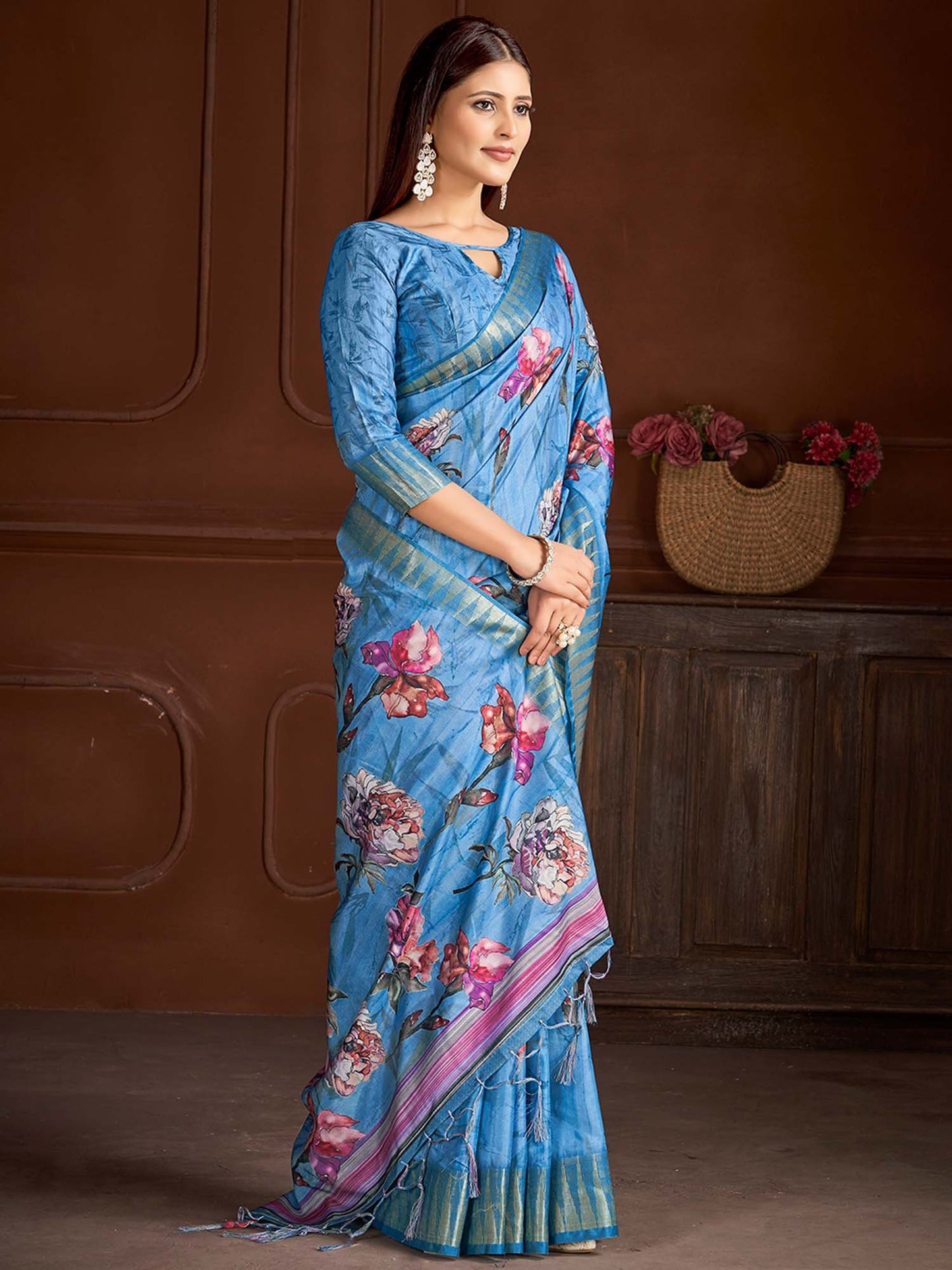 partywear designer saree for festive occasions